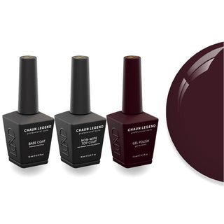 Chaun Legend Non - Wipe Top Coat - Base Coat Duo - LG5222 Heart Beet - DTK Nail Supply