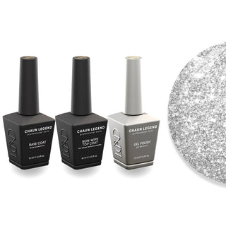 Chaun Legend Non - Wipe Top Coat - Base Coat Duo - LG5240 Ice Me Out - DTK Nail Supply