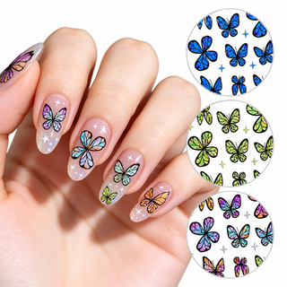 Butterfly Nail Art Stickers MO-872 - Green