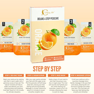 Classy Nail - Deluxe 4 Steps Pedicure x 50 Boxes - Orange