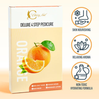 Classy Nail - Deluxe 4 Steps Pedicure x 50 Boxes - Orange