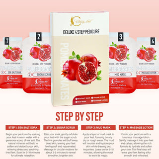 Classy Nail - Deluxe 4 Steps Pedicure x 50 Boxes - Pomegranates