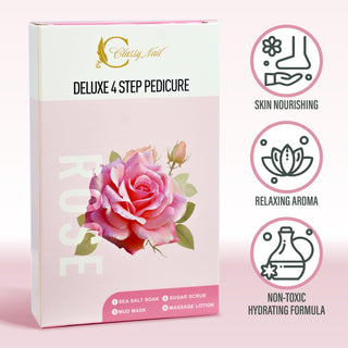 Classy Nail - Deluxe 4 Steps Pedicure x 50 Boxes - Rose