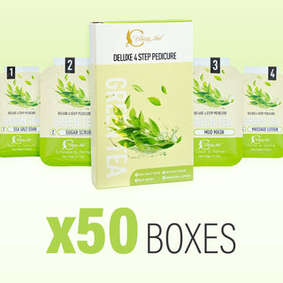 Classy Nail - Deluxe 4 Steps Pedicure x 50 Boxes - Green Tea