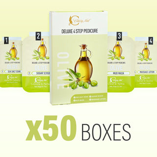 Classy Nail - Deluxe 4 Steps Pedicure x 50 Boxes - Olive