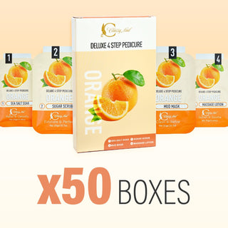 Classy Nail - Deluxe 4 Steps Pedicure x 50 Boxes - Orange