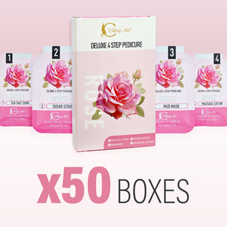 Classy Nail - Deluxe 4 Steps Pedicure x 50 Boxes - Rose