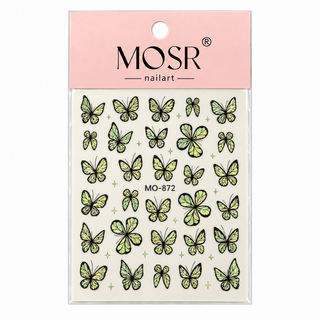 Butterfly Nail Art Stickers MO-872 - Green