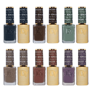 DND Diva Gel Nail Polish Duo - Set 6 Colors - Dusk ‘Til Dawn Set - DTK Nail Supply