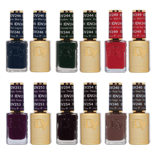 DND Diva Gel Nail Polish Duo - Set 6 Colors - On The Dark Side Set - DTK Nail Supply