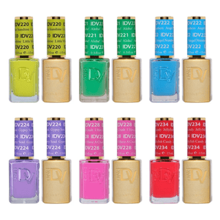 DND Diva Gel Nail Polish Duo - Set 6 Colors - Somewhere Over The Rainbow Set - DTK Nail Supply