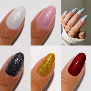 DND Diva Winter Gel & Polish 6pc Bundle - Winter Glitters - DTK Nail Supply
