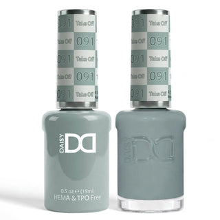 DND HEMA & TPO Free Gel Nail Polish Duo - 091 - Take Off - Green Colors - 0.5 oz