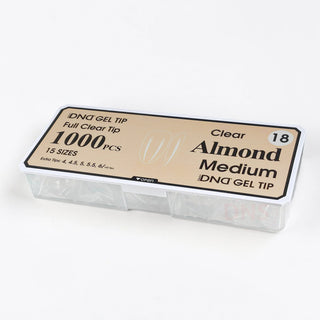 DND Full Clear Gel Tip #18 - Almond Medium