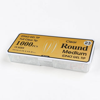 DND Full Clear Gel Tip #23 - Round Medium