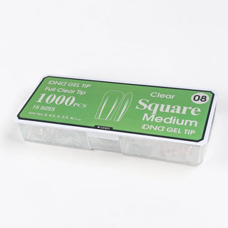 DND Full Clear Gel Tip #08 - Square Medium