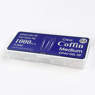 DND Full Clear Gel Tip #03 - Coffin Medium
