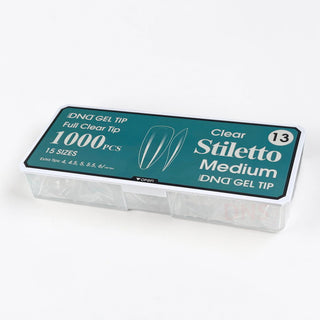 DND Full Clear Gel Tip #13 - Stiletto Medium
