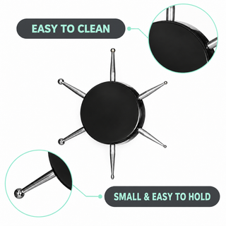 Nail Dotting Tool 6 in 1 - Acrylic Disc with Stainless Steel Dotting Heads