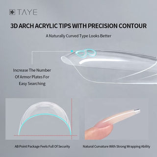 TAYE Dual Form Tips - P064 Double-Head Short Nail Form