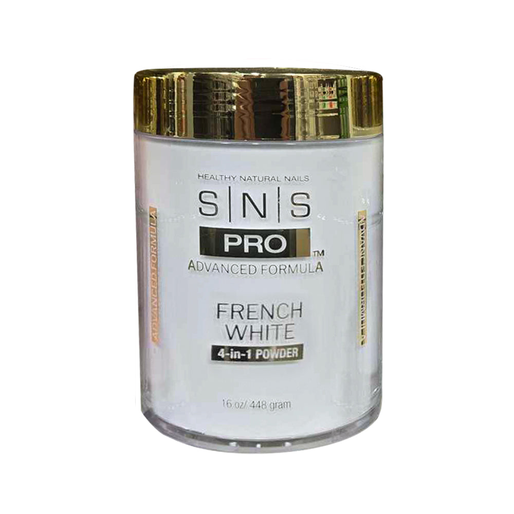 SNS 4-in-1 Pink & White Powder 16oz - French White