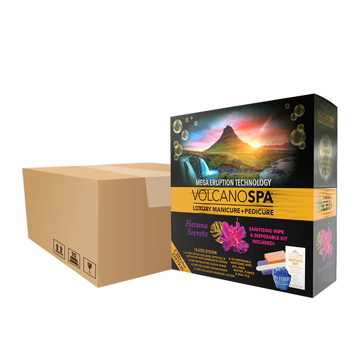 Volcano Spa Case OF 36 A Box Pedicure Spa Kit (10 step) - Havana Secrets