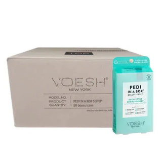 VOESH 4 In 1 Pedibox Case of 50 Pedi A Box - Eucalyptus Energy Boost
