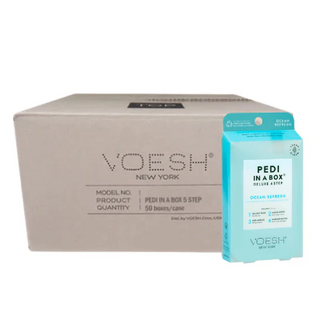 VOESH 4 In 1 Pedibox Case of 50 Pedi A Box - Ocean Refresh