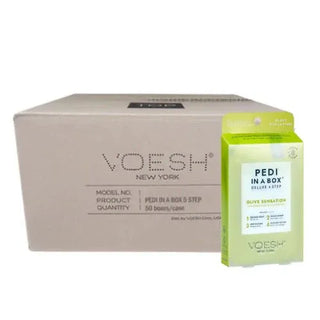 VOESH 4 In 1 Pedibox Case of 50 Pedi A Box - Olive Sensation