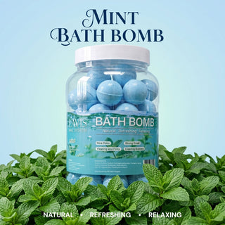 LAVIS Bath Bomb Jar - Choose Your Scent: Honey Pearl, Orange, Lavender, Mango, Rose, Jasmine, Mint & More