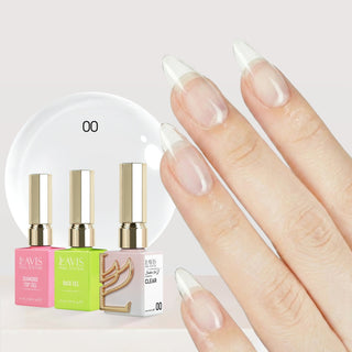 LAVIS Builder Gel in the Bottle Kit 3: 00 - Clear, Base, Top - 15ml - DTK Nail Supply