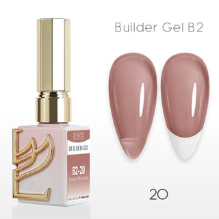 LAVIS Builder Gel In The Bottle (Ver 3) - B2 - 20 Berry Mousse - Gel Polish 0.5oz - DTK Nail Supply