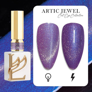 LAVIS 9D Cat Eyes CE12 (Ver1) - Set 12 Colors - Gel Polish 0.5 oz - Artic Jewel Collection