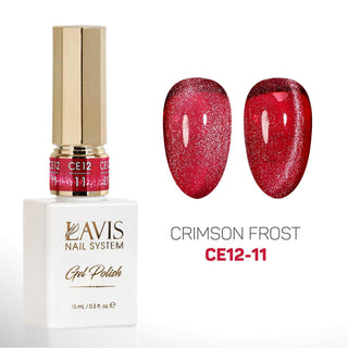 Lavis Cat Eyes CE12 (Ver2) - Set 12 Colors - Gel Polish 0.5 oz - Crimson Frost Collection - DTK Nail Supply