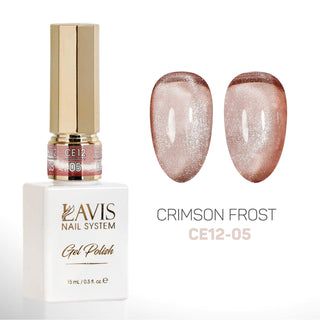 Lavis Cat Eyes CE12 (Ver2) - Set 12 Colors - Gel Polish 0.5 oz - Crimson Frost Collection - DTK Nail Supply