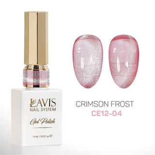 Lavis Cat Eyes CE12 (Ver2) - Set 12 Colors - Gel Polish 0.5 oz - Crimson Frost Collection - DTK Nail Supply
