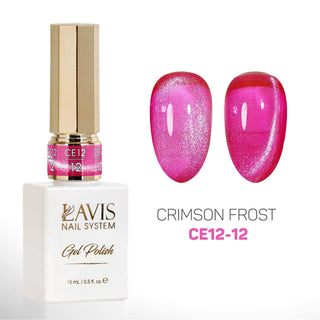 Lavis Cat Eyes CE12 (Ver2) - Set 12 Colors - Gel Polish 0.5 oz - Crimson Frost Collection - DTK Nail Supply