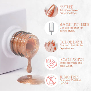 LAVIS Cat Eyes CE7 - Gel Polish 0.5 oz - VILLIAIN ERA Collection - DTK Nail Supply