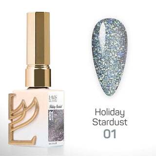LAVIS Glitter Set 12 Colors - Gel Polish 0.5 oz - Holiday Stardust Collection - DTK Nail Supply