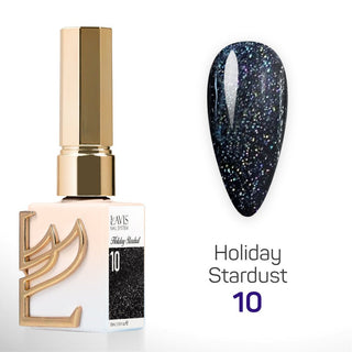 LAVIS Glitter Set 12 Colors - Gel Polish 0.5 oz - Holiday Stardust Collection - DTK Nail Supply