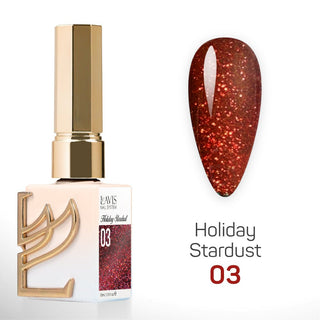 LAVIS Glitter Set 12 Colors - Gel Polish 0.5 oz - Holiday Stardust Collection - DTK Nail Supply