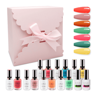 LAVIS Holiday Gift Bundle Set 10: 7 Gel & Lacquer, 1 Base Gel, 1 Top Gel - 132; 089; 182; 146; 164; 178; 168 - DTK Nail Supply