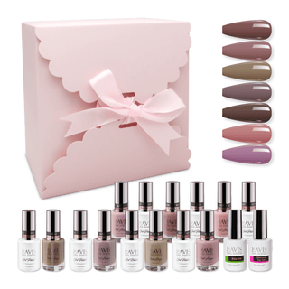 LAVIS Holiday Gift Bundle Set 17: 7 Gel & Lacquer, 1 Base Gel, 1 Top Gel - 253; 254; 255; 256; 257; 258; 259 - DTK Nail Supply