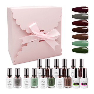 LAVIS Holiday Gift Bundle Set 19: 7 Gel & Lacquer, 1 Base Gel, 1 Top Gel - 239; 251; 252; 263; 264; 275; 276 - DTK Nail Supply