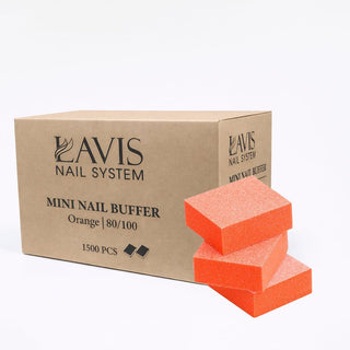 LAVIS Mini Nail Buffer 80/100 (Box) - DTK Nail Supply