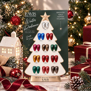 LAVIS Cat Eye Winter Radiance Set 12 Colors Gel Polish 0.5 oz + FREE Sample Color Chart + FREE Cat Eye Magnet