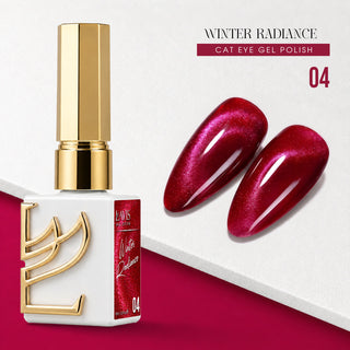 LAVIS Cat Eye - Set 12 Colors - Gel Polish 0.5 oz - Winter Radiance Collection + FREE Sample Color Chart + FREE Cat Eye Magnet