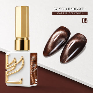 LAVIS Cat Eye - Set 12 Colors - Gel Polish 0.5 oz - Winter Radiance Collection + FREE Sample Color Chart + FREE Cat Eye Magnet