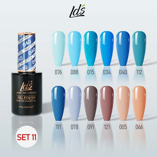 LDS Gel Color Set 11 (12 Colors) | Creative Studio & Accent Gel Polish Collection - DTK Nail Supply