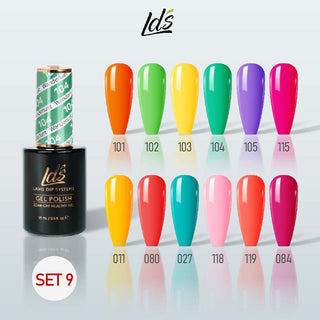 LDS Gel Color Set 9 (12 Colors) | Balanced Core & Versatile Gel Polish Collection - DTK Nail Supply